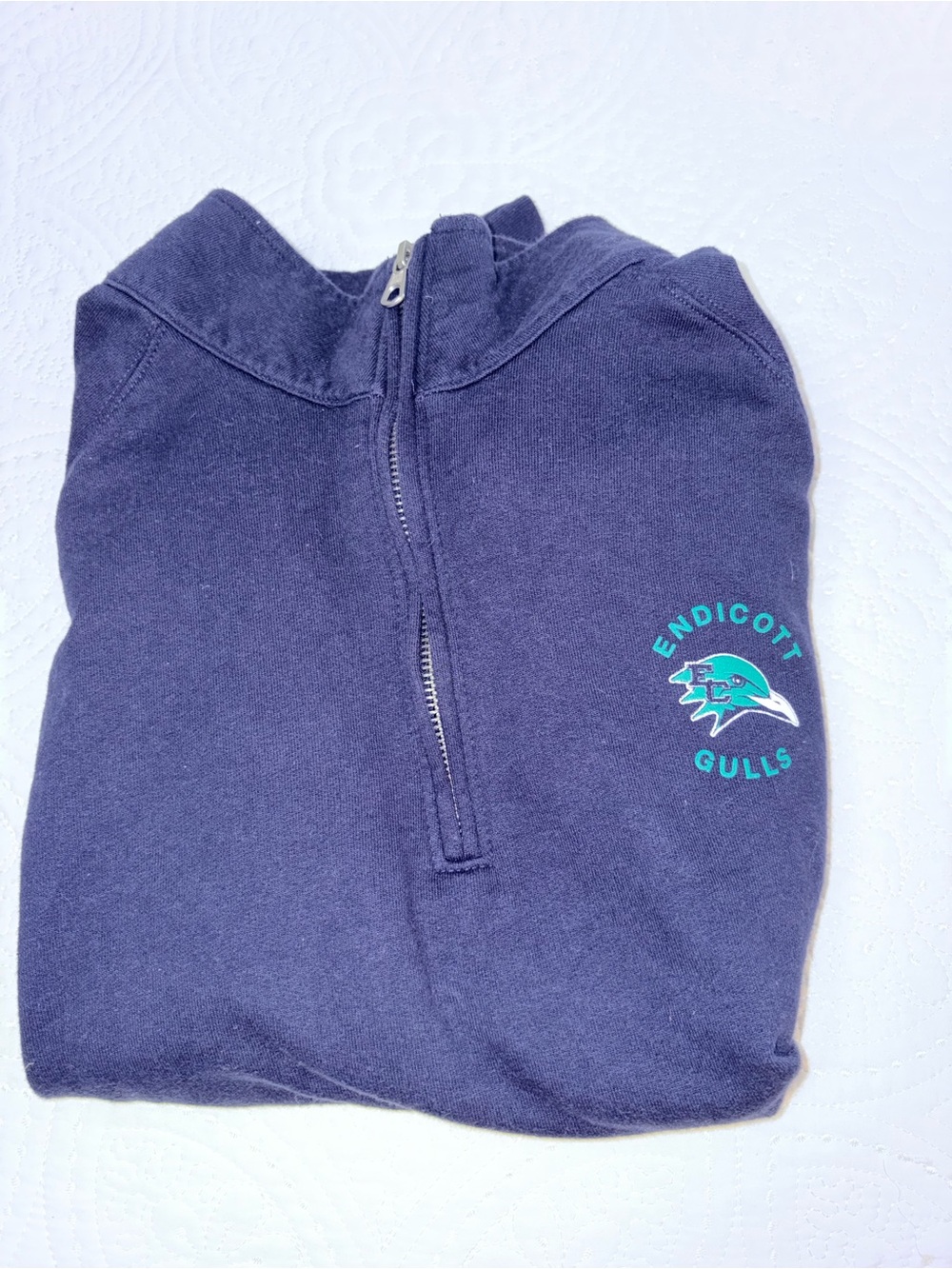 Endicott College Navy Crew Neck Sweater